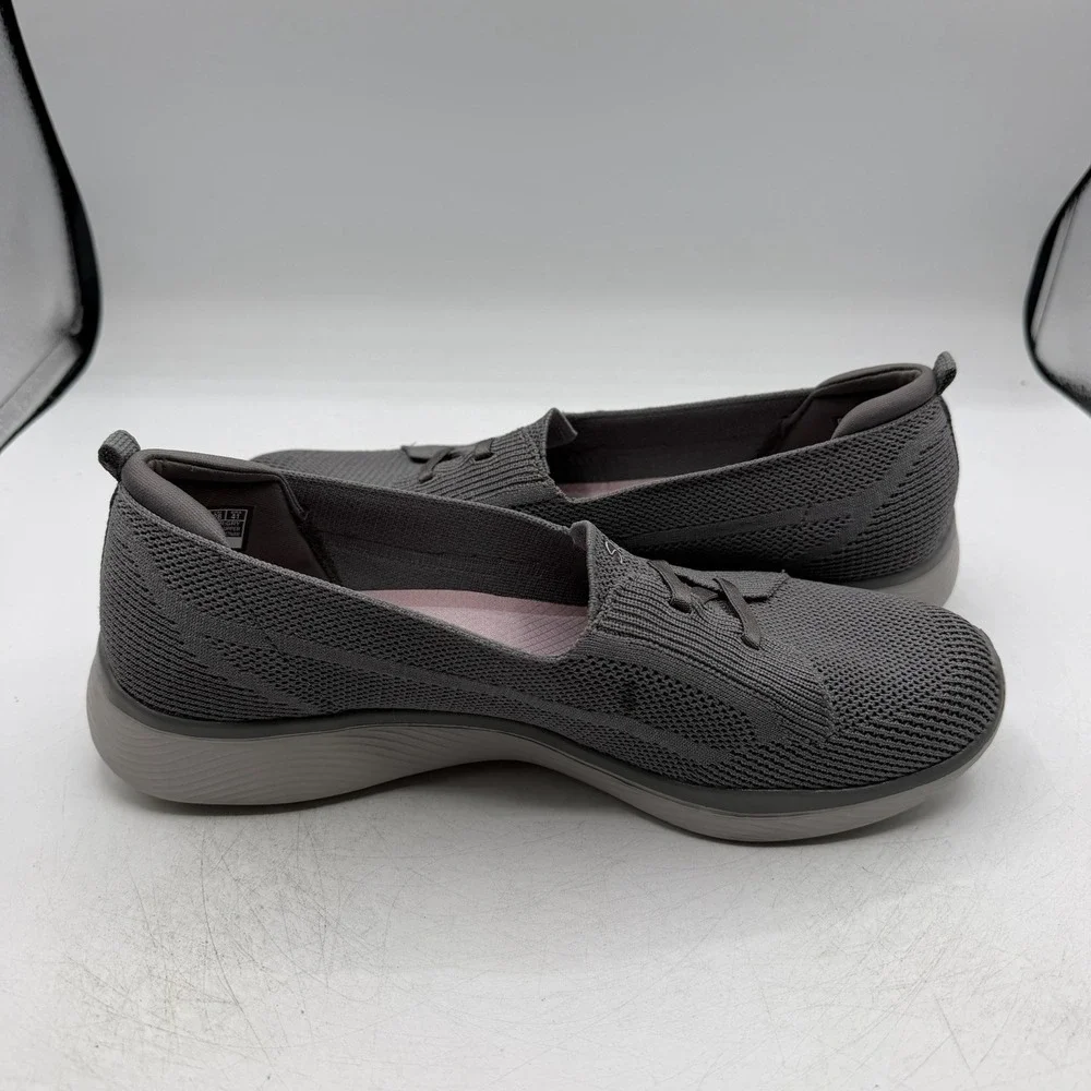 Skechers Microburst 2.0 Irresistible Shoes Womens 11 Grey Slip On Loafers 104136